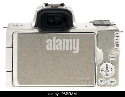 Canon EOS M50 formato piccolo sistema mirrorless fotocamera per l'entrata sul mercato di livello Foto Stock