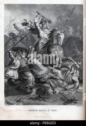 Charles Martel a Tours. Museo: Collezione privata. Foto Stock