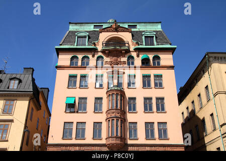Stoccolma, Svezia. Vista del famoso Hotel di Gamla Stan (la Città Vecchia). Foto Stock