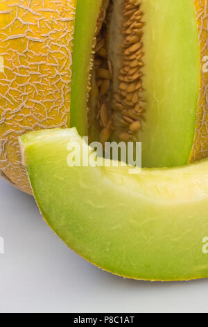 Melone Honeydew.fetta di melone Foto Stock