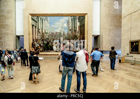 All'interno del museo del Louvre a Parigi, Francia. Foto Stock