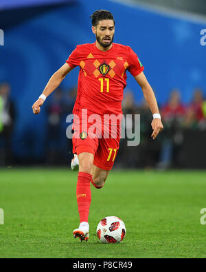 San Pietroburgo, Russland. 10 Luglio, 2018. Yannick Carrasco (Belgio). GES/calcio/World Cup 2018 Russia: Semi-finali: Francia - Belgio, 10.07.2018 GES/Soccer/calcio/Coppa del Mondo 2018 Russia: semi finale: Francia vs Belgio, San Pietroburgo, 10 Luglio 2018 | Utilizzo di credito in tutto il mondo: dpa/Alamy Live News Foto Stock