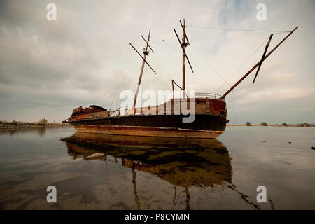 Un naufragio vicino a Saint Catherines, Ontario. Foto Stock