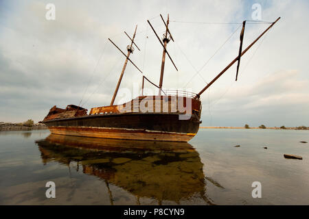 Un naufragio vicino a Saint Catherines, Ontario. Foto Stock