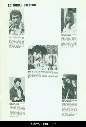 La paura è la chiave (1972) informazioni pubblicitarie, Data: 1972 Foto Stock