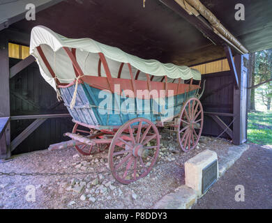 Il carro coperto a due assi a Mount Washington Taverna sulla Strada Nazionale Foto Stock