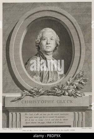 Ritratto del compositore Christoph Willibald Ritter von Gluck (1714-1787). Museo: A. Pushkin Memorial Museum di San Pietroburgo. Foto Stock