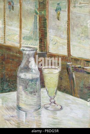 Café tabella con assenzio. Museo: Van Gogh Museum di Amsterdam. Foto Stock