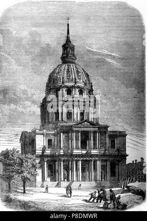 522 Chiesa degli Invalides contenente la tomba di Napoleone, PARIS George III. Foto Stock