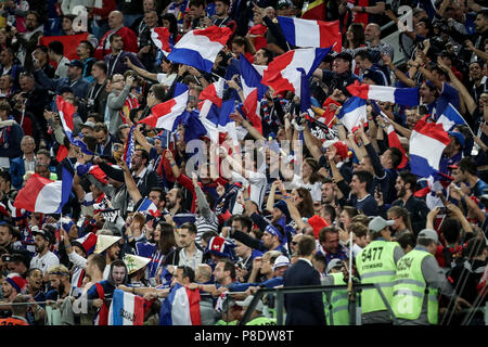 San Pietroburgo, Russia. 10 Luglio, 2018. Dopo il confronto tra la Francia e il Belgio valido per la semi finale del 2018 Coppa del mondo, tenutasi presso la Krestovsky Stadium a San Pietroburgo, Russia. Credito: Thiago Bernardes/Pacific Press/Alamy Live News Foto Stock