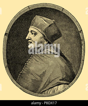 Wolsey, Thomas (1473-1530), statista inglese, arcivescovo cattolico di York e cardinale dopo la incisione di Houbraken., Arnold Houbraken (1660-1719) 1899 Foto Stock