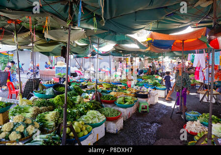 Mercato Orussey, Phnom Penh Cambogia Foto Stock