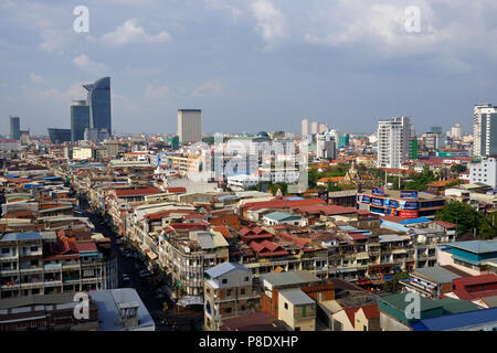 Phnom Penh skyline, Cambogia Foto Stock