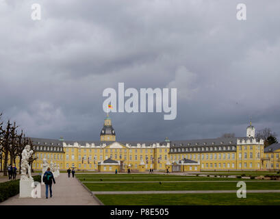 I giardini del Palazzo di Karlsruhe, Schloss Karlsruhe. Baden-Württemberg, Germania Foto Stock