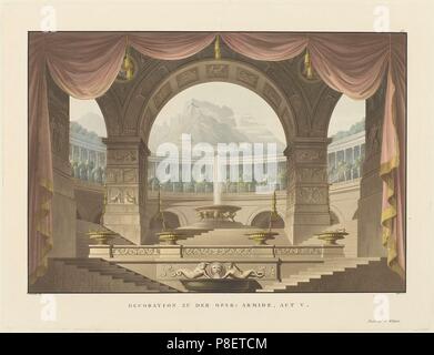 Set design per l'Opera Armide di Christoph Willibald Gluck. Museo: Collezione privata. Foto Stock