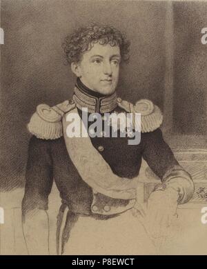 Ritratto del Granduca Nikolai Pavlovich (1796-1855). Museo: il Museo di Stato di A. S. Puskin di Mosca. Foto Stock