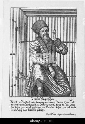 Yemelyan I. Pugachev (c. 1742-1775). Museo: Membro del Museo di Storia di Mosca. Foto Stock