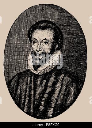 Ritratto del poeta John Donne (1572-1631). Museo: Collezione privata. Foto Stock