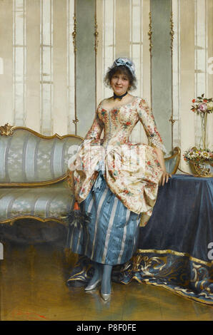 Frederic Soulacroix - un elegante cameriera Foto Stock
