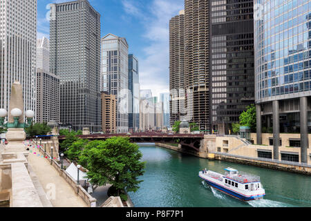 Chicago skyline della città Foto Stock