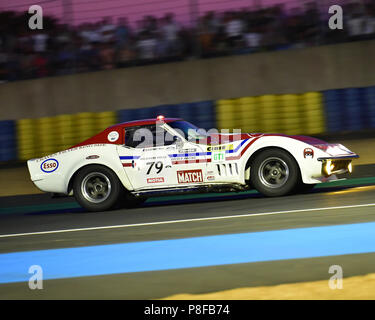 Marc Godfroy, Chevrolet Corvette C3, Plateau 5, la griglia 5, Le Mans Classic 2018, luglio 2018, Le Mans, in Francia, il circuito da corsa, Classic, Classic Cars, classe Foto Stock