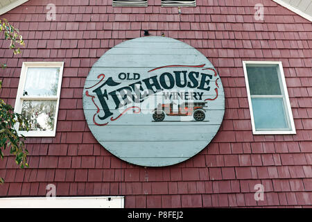 Vecchia cantina Firehouse ristorante è un punto di riferimento nel nordest Ohio località di villeggiatura di Ginevra sul lago. Foto Stock
