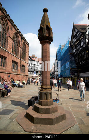 Chester elevata cross a Chester cross in chester cheshire england regno unito Foto Stock