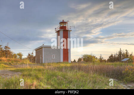 Il punto Prim Lighthouse vicino a Digby, Nova Scotia Foto Stock