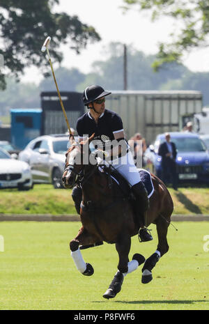 Il principe William gioca con la Maserati carità corrisponde al Beaufort Polo Club nel Gloucestershire dotate: Prince William, William Duca di Cambridge dove: Tetbury, Regno Unito quando: 10 giu 2018 Credit: John Rainford/WENN Foto Stock