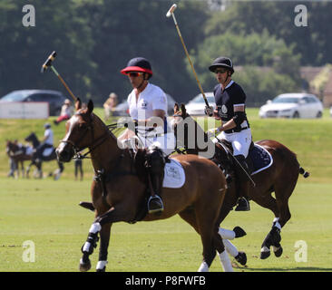 Il principe William gioca con la Maserati carità corrisponde al Beaufort Polo Club nel Gloucestershire dotate: Prince William, William Duca di Cambridge dove: Tetbury, Regno Unito quando: 10 giu 2018 Credit: John Rainford/WENN Foto Stock