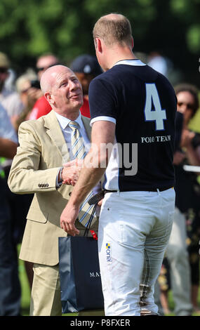 Il principe William gioca con la Maserati carità corrisponde al Beaufort Polo Club nel Gloucestershire dotate: Prince William, William Duca di Cambridge dove: Tetbury, Regno Unito quando: 10 giu 2018 Credit: John Rainford/WENN Foto Stock