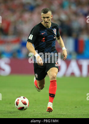 La Croazia ha Ivan Perisic durante la Coppa del Mondo FIFA, Semi finale corrisponde al Luzhniki Stadium di Mosca. Stampa foto di associazione. Picture Data: mercoledì 11 luglio, 2018. Vedere PA storia COPPA DEL MONDO in Croazia. Foto di credito dovrebbe leggere: Adam Davy/filo PA. Restrizioni: solo uso editoriale. Uso non commerciale. Non utilizzare con qualsiasi non ufficiali di terze parti loghi. Nessuna manipolazione delle immagini. Nessun video emulazione. Foto Stock