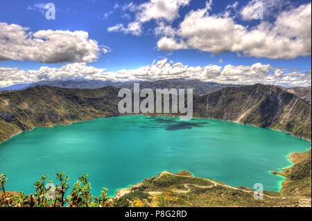 Lago di Quilotoa, Ecuador Foto Stock