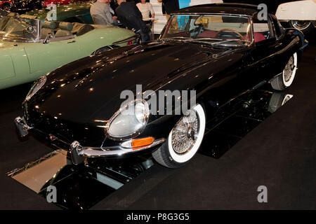 Jaguar E-Type, sessanta, cult auto, auto britannico legenda Foto Stock