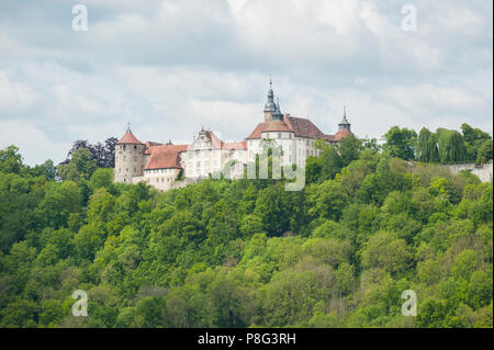 Castello langenburg, langenburg, valle Jagst, Hohenlohe regione, Baden-Wuerttemberg, Heilbronn-Franconia, Germania Foto Stock