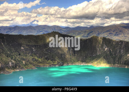 Lago di Quilotoa, Ecuador Foto Stock