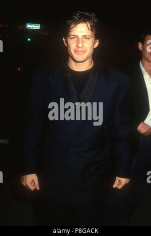 WESTWOOD, CA - 26 febbraio: Attore Costas Mandylor assiste Warner Bros Foto 'il Mambo Kings' Premiere nel febbraio 26, 1992 al Mann Bruin Theatre di Westwood, California. Foto di Barry re/Alamy Stock Photo Foto Stock