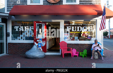 Un negozio di caramelle a Provincetown in Massachusetts su Cape Cod, STATI UNITI D'AMERICA Foto Stock