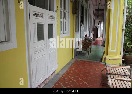 Case private sulla Emerald Hill Road a Singapore. Foto Stock