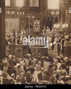 'Married nella Westminster Abbey', 26 aprile 1923, (1937). Artista: sconosciuto. Foto Stock