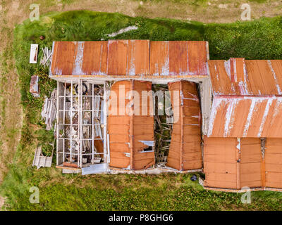 - Antenna Arnorsstadir farm, Bardastrond beach, Western Islanda Foto Stock