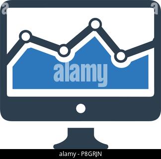 Analisi del traffico di Icona Illustrazione Vettoriale