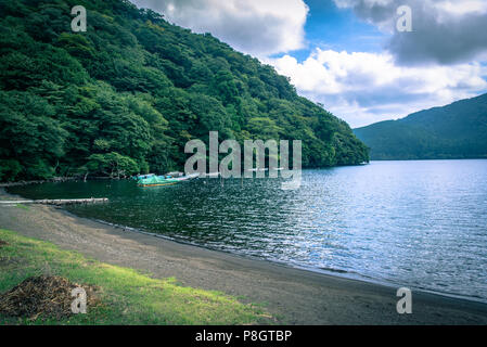 Rive del Lago Kawaguchiko, Hakone, Giappone Foto Stock