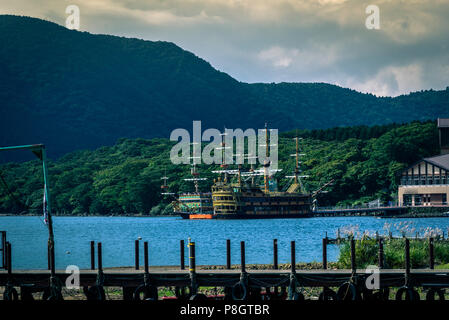 Rive del Lago Kawaguchiko, Hakone, Giappone Foto Stock