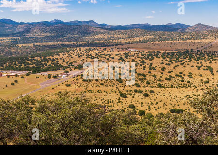 Vista aerea di Frank N. Bash Centro Visitatori del McDonald Observatory in Davis montagne nel sud-ovest del Texas. Foto Stock