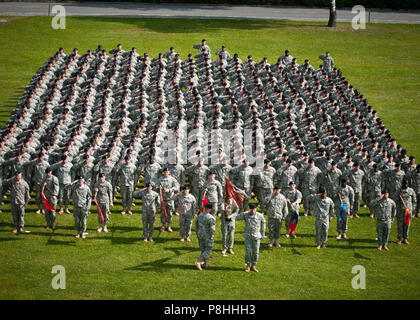 9° Battaglione ingegnere involucro dei colori Grafenwoehr Germania Giugno 2011. Foto Stock