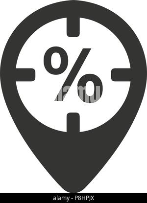 Sconto Icona Localizzazione Illustrazione Vettoriale