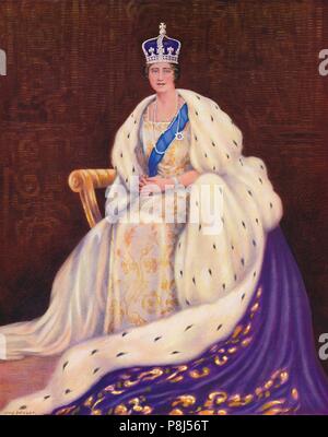 "Sua Maestà la regina", 1937. Artista: Louis Dezart. Foto Stock