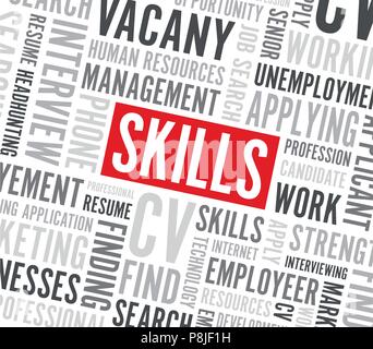 Abilità di nero lo sfondo del testo Illustrazione Vettoriale