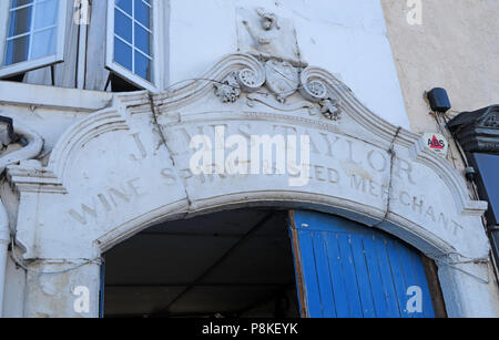 James Taylor, acquavite di vino, negoziante di sementi ingresso, Bawtry, Doncaster District, South Yorkshire, Inghilterra, Regno Unito, DN10 Foto Stock